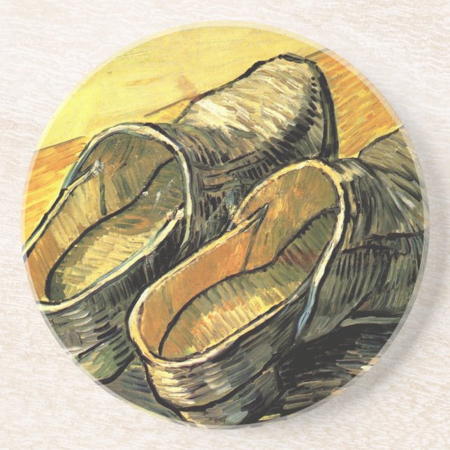 Ein Paar Lederklappen von Vincent van Gogh Sandstein Untersetzer (Vorne)