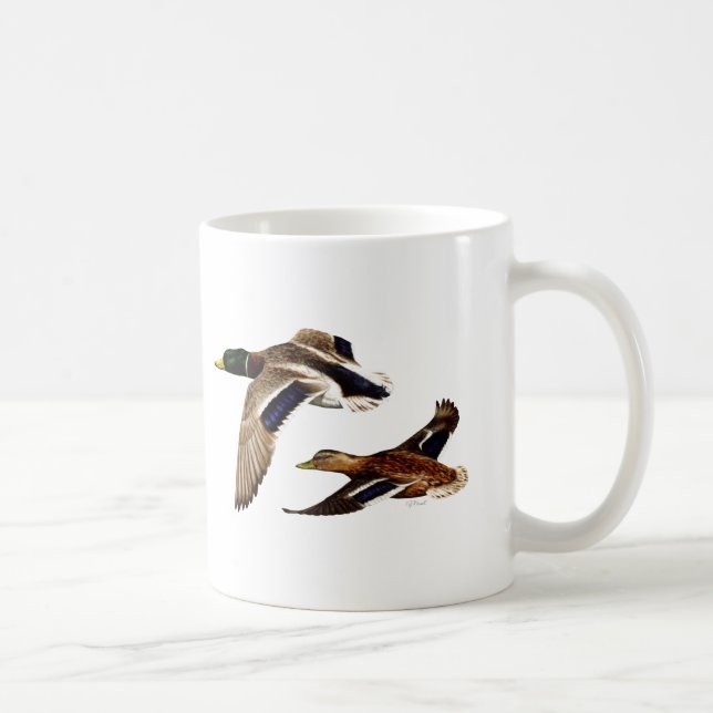 Ein Paar Mallard-Enten Kaffeetasse (Rechts)
