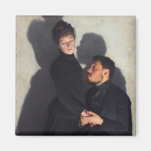 Ein Paar mit Schlagschatten (von Emile Friant) Magnet