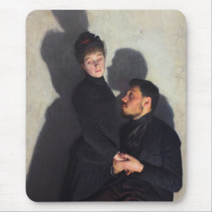 Ein Paar mit Schlagschatten (von Emile Friant) Mousepad