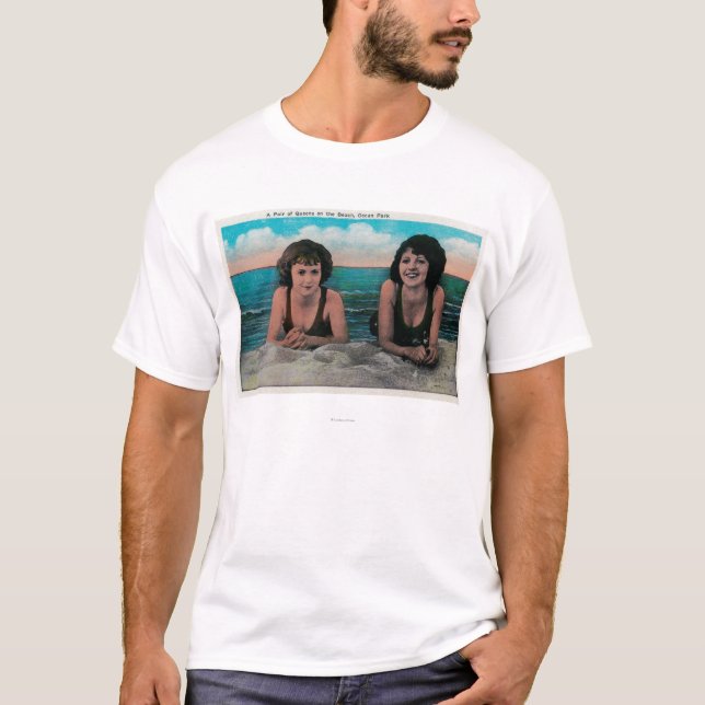 Ein Paar Queens auf dem Strand, Ozean-Park T-Shirt (Vorderseite)