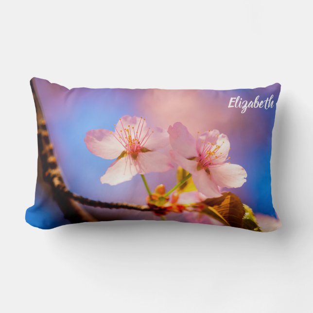 Ein paar Sakura-Blume Lendenkissen (Vorderseite)