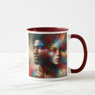 Ein Paar schaut weit. Tasse