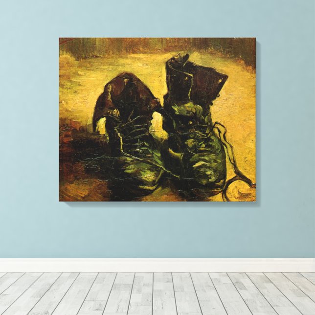 Ein Paar Schuhe von Vincent van Gogh Leinwanddruck (Insitu (Holzboden))