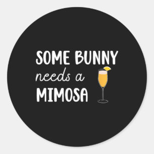 Ein paar Sonnenstrahlen brauchen Mimosa Funny Men Runder Aufkleber