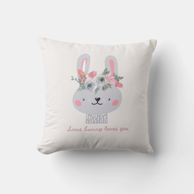 Ein paar sonnige Lieben! Niedlich Bunny Kissen (Vorderseite)