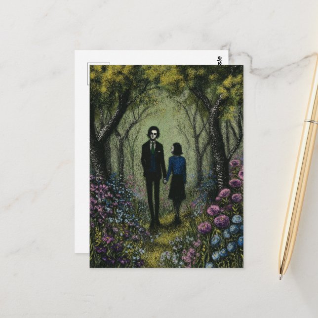 Ein paar Spaziergänge im Wald Postkarte (Vorderseite/Rückseite Beispiel)
