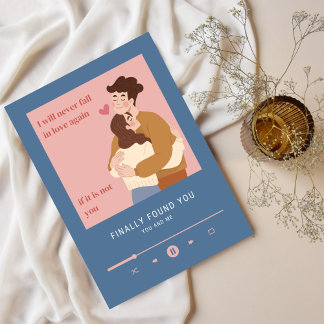 Ein Paar umarmt sich - Valentinstag Card Feiertagskarte