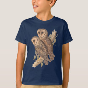 Ein Paar verdeckte Schleiereulen auf einer T-Shirt