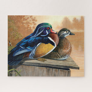 Ein Paar Waldschnatter auf Nistkasten Acrylmalerei