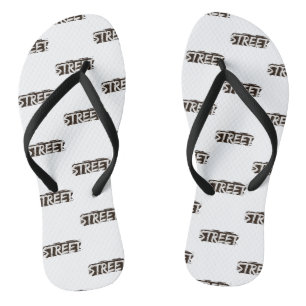 Ein Paar weiße Pantoffeln Flip Flops