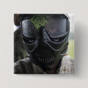 Ein Paintball rund Button