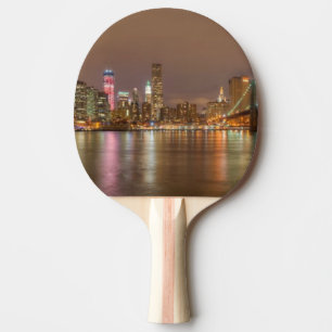 Ein Panorama der New- York CitySkyline Tischtennis Schläger