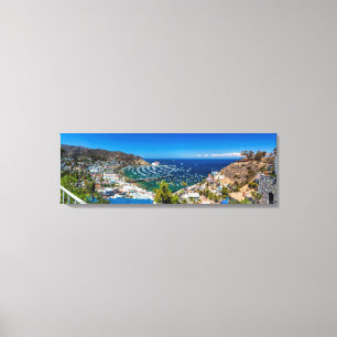 Ein Panorama von Avalon auf Catalina Island Leinwanddruck
