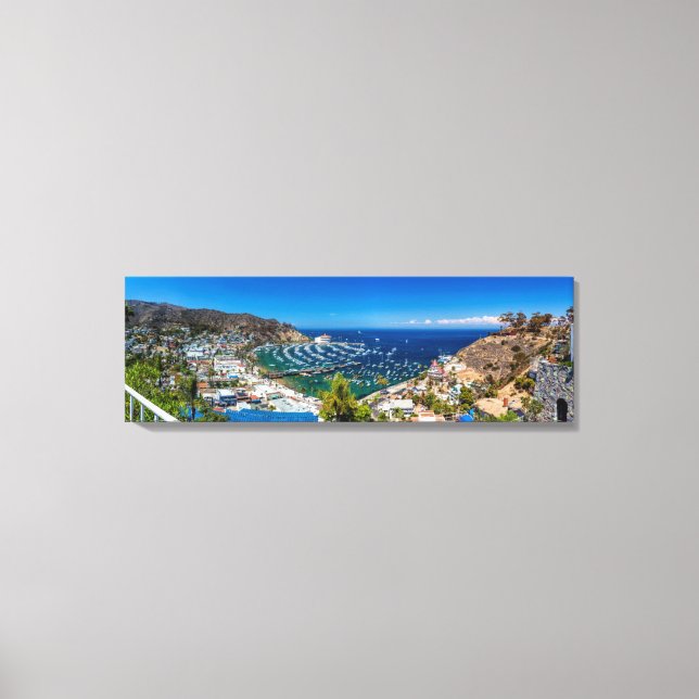 Ein Panorama von Avalon auf der katalanischen Inse Leinwanddruck (Vorderseite)