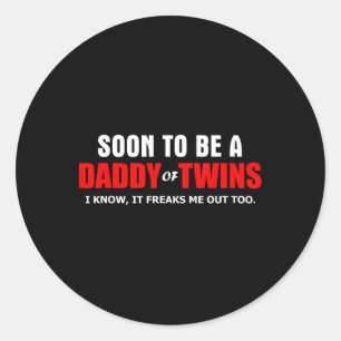 Ein Papa von zehn neuen Papa Baby Vater Funny Vate Runder Aufkleber