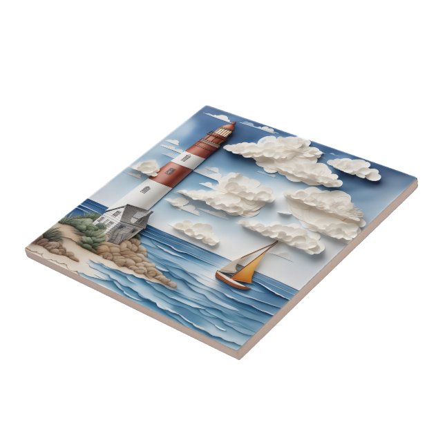 Ein Papier-Traum am Meer 3 Fliese (Seite)