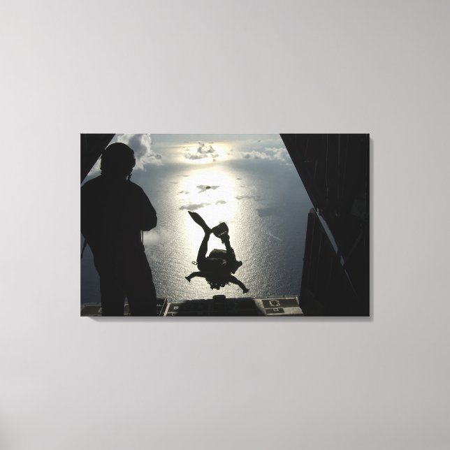 Ein Parareskuemer der Luftwaffe Leinwanddruck (Vorderseite)