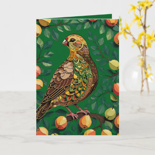 Ein Partridge in einem Birnbaum-Ausschnitt im Stif Karte