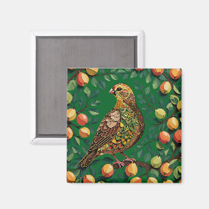 Ein Partridge in einem Birnbaum-Ausschnitt im Stif Magnet