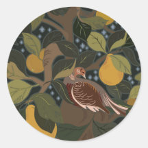 Ein Partridge in einem Birnbaumkleber