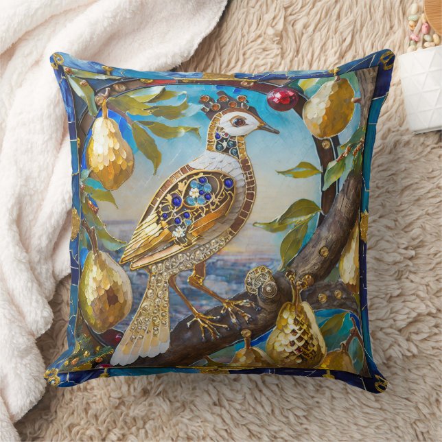 Ein Partridge in einem Birnenbaum Kissen (Decke)