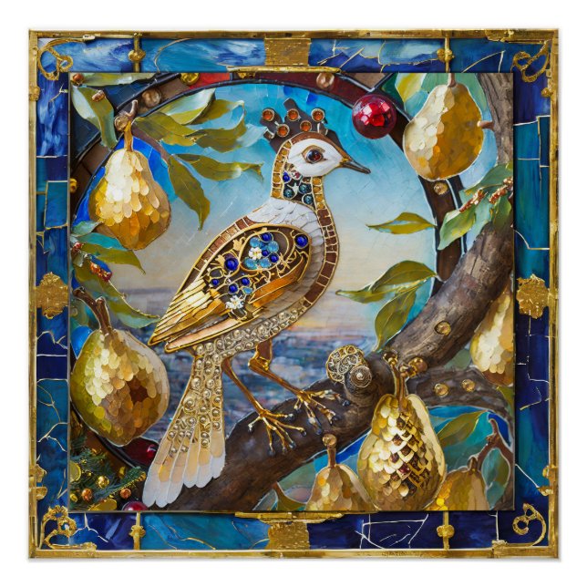 Ein Partridge in einem Birnenbaum Poster (Vorderseite)