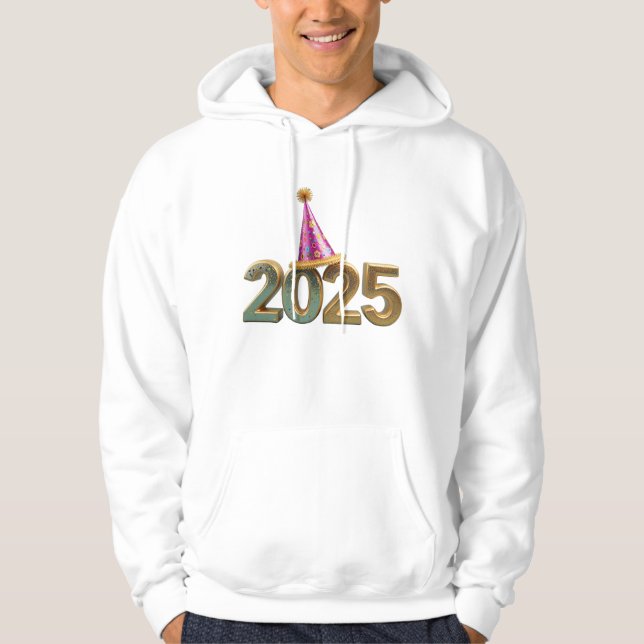 Ein Party, der oben im Jahr 2025 sitzt Hoodie (Vorderseite)