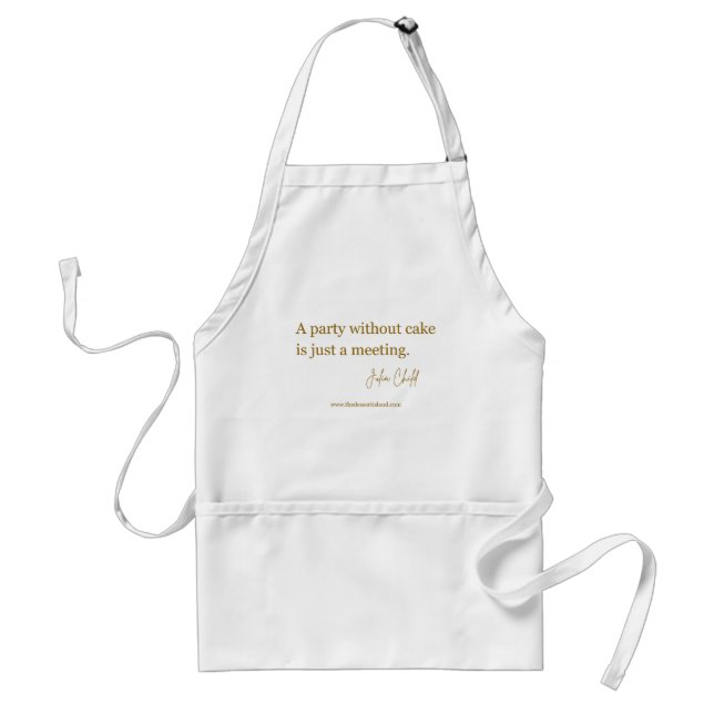 Ein Party ohne Kuchen... Weiße Schürze mit Taschen (Vorne)