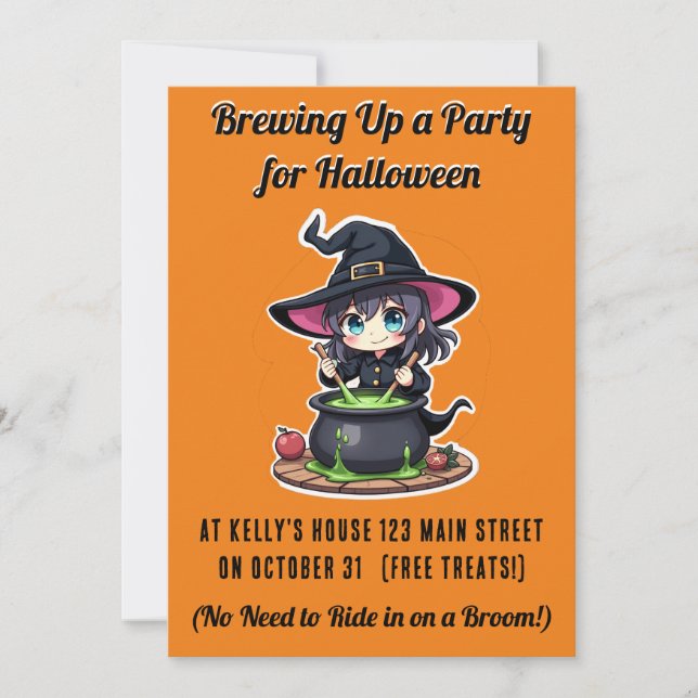 Ein Party zu Halloween aufreißen Einladung (Vorderseite)