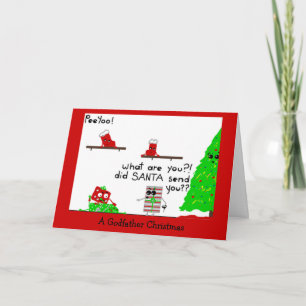 Ein Pate-Weihnachten Feiertagskarte