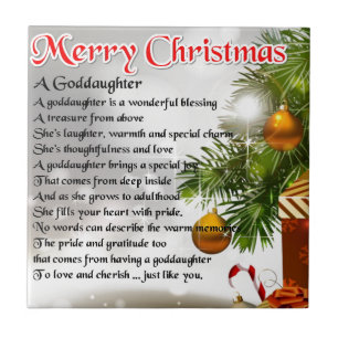 Ein Patenttochtergedicht - Weihnachtsentwurf Fliese