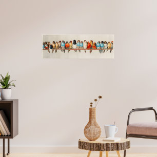 Ein Perch des Vogelremix Poster