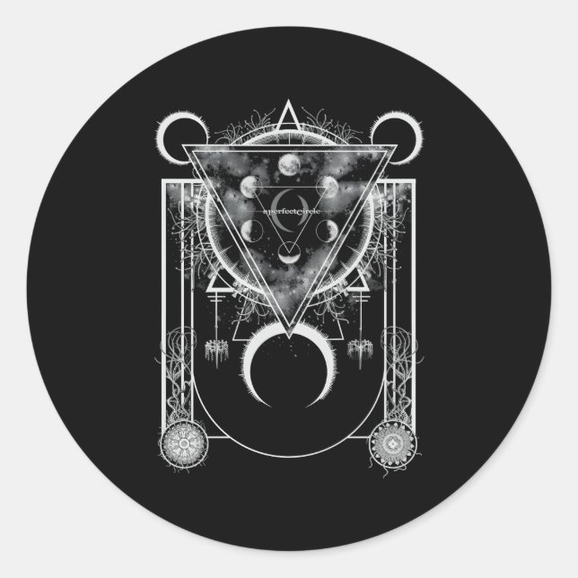 Ein perfekter Circle€"Crescents Runder Aufkleber (Vorderseite)