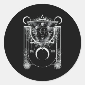 Ein perfekter Circle€"Crescents Runder Aufkleber