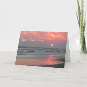 Ein perfekter Sonnenuntergang - Eichen-Insel, NC Karte