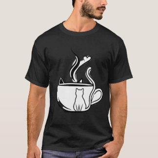 Ein perfektes Gebräu: Schwarz-Weiß-Katze T-Shirt