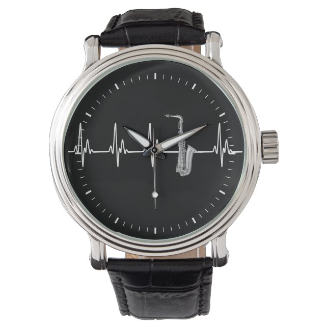 Ein perfektes Geschenk für jeden Saxophonspieler,  Armbanduhr (Vorderseite)
