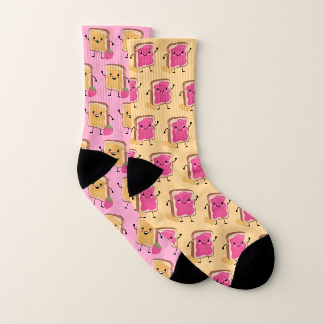 Ein perfektes (mis)Match: Erdnussbutter und Gelee- Socken (Paar)