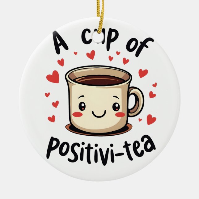 Ein perfektes Wochenende in Positivi-Tea Niedliche Keramik Ornament (Vorne)