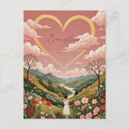 Ein Personalisierter Blick aus dem Herzen eines Mä Postkarte