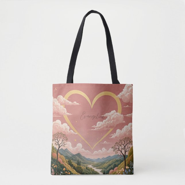 Ein Personalisierter Blick aus dem Herzen eines Mä Tasche (Vorderseite)