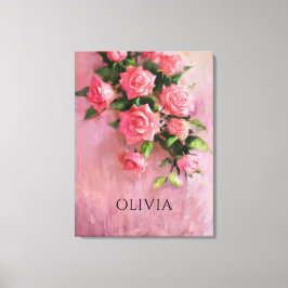 Ein personalisierter Traum in Rosa Leinwanddruck