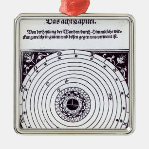 Ein persönliches astrologisches Diagramm Silbernes Ornament