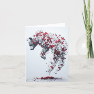 Ein Petal auf einer Zeitkarte Dankeskarte