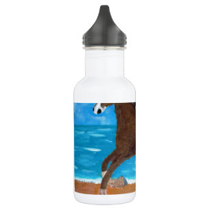 Ein Pferd am Strand Trinkflasche