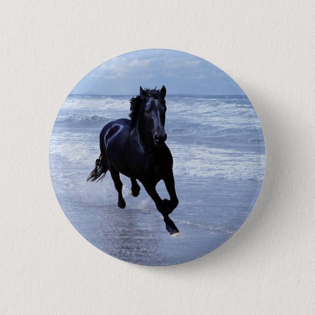 Ein Pferd frei und wild Button (Vorderseite)
