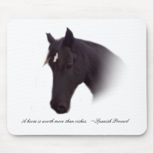 Ein Pferd ist mehr als Reichtümer wert.  ~Spanish Mousepad