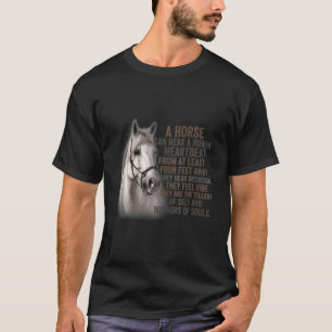 Ein Pferd kann einen menschlichen Herzschlag von m T-Shirt