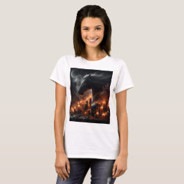 ein Pferd mit schwarzem Kopf und einem schwarzen P T-Shirt